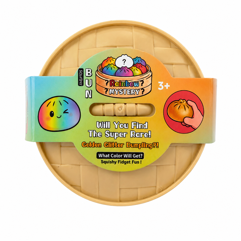 Jouet squishy dumpling - rainbow mystery