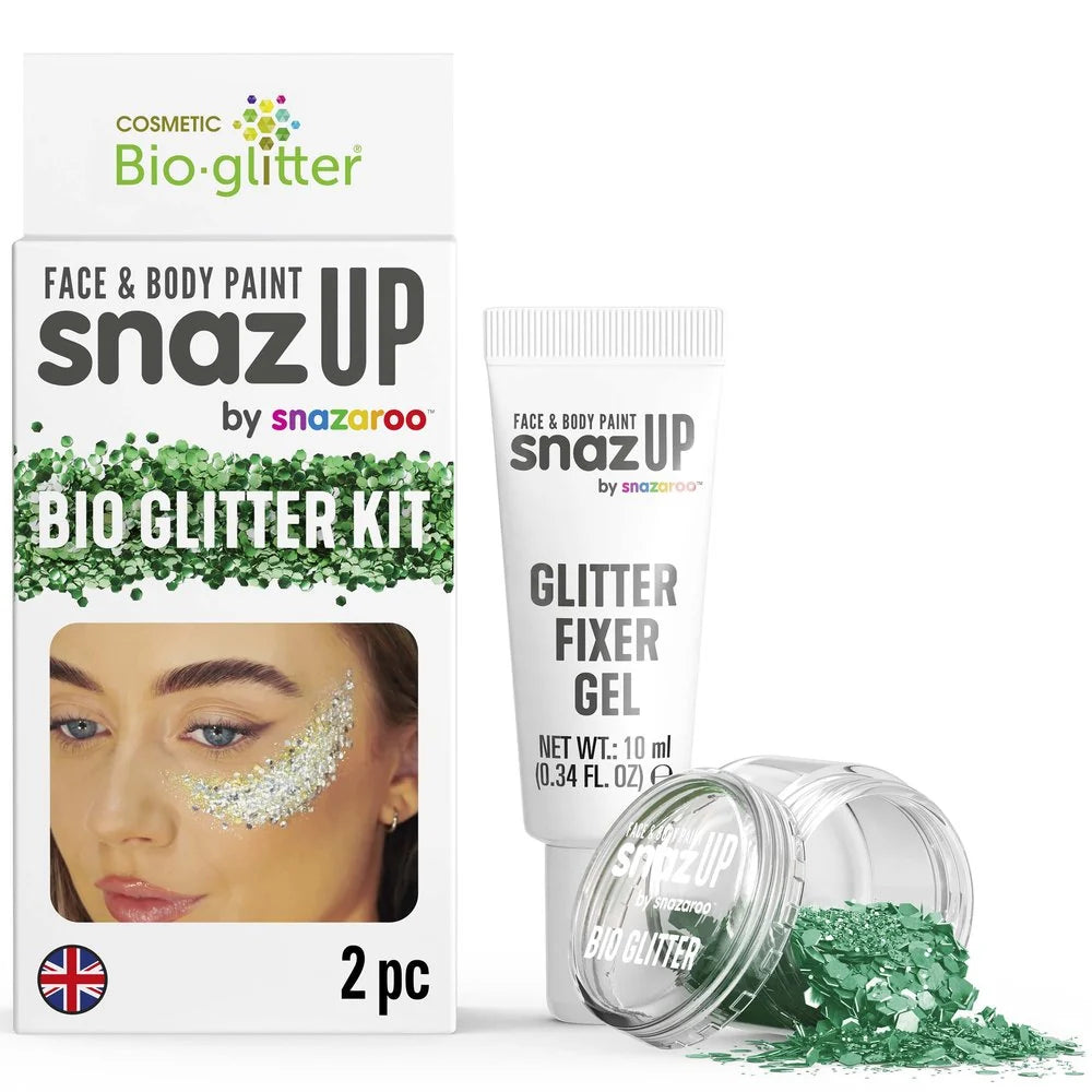 Kit Bio Glitter Vert Printemps — SnazUp by Snazaroo | Visage & Corps | Éco-Responsable
