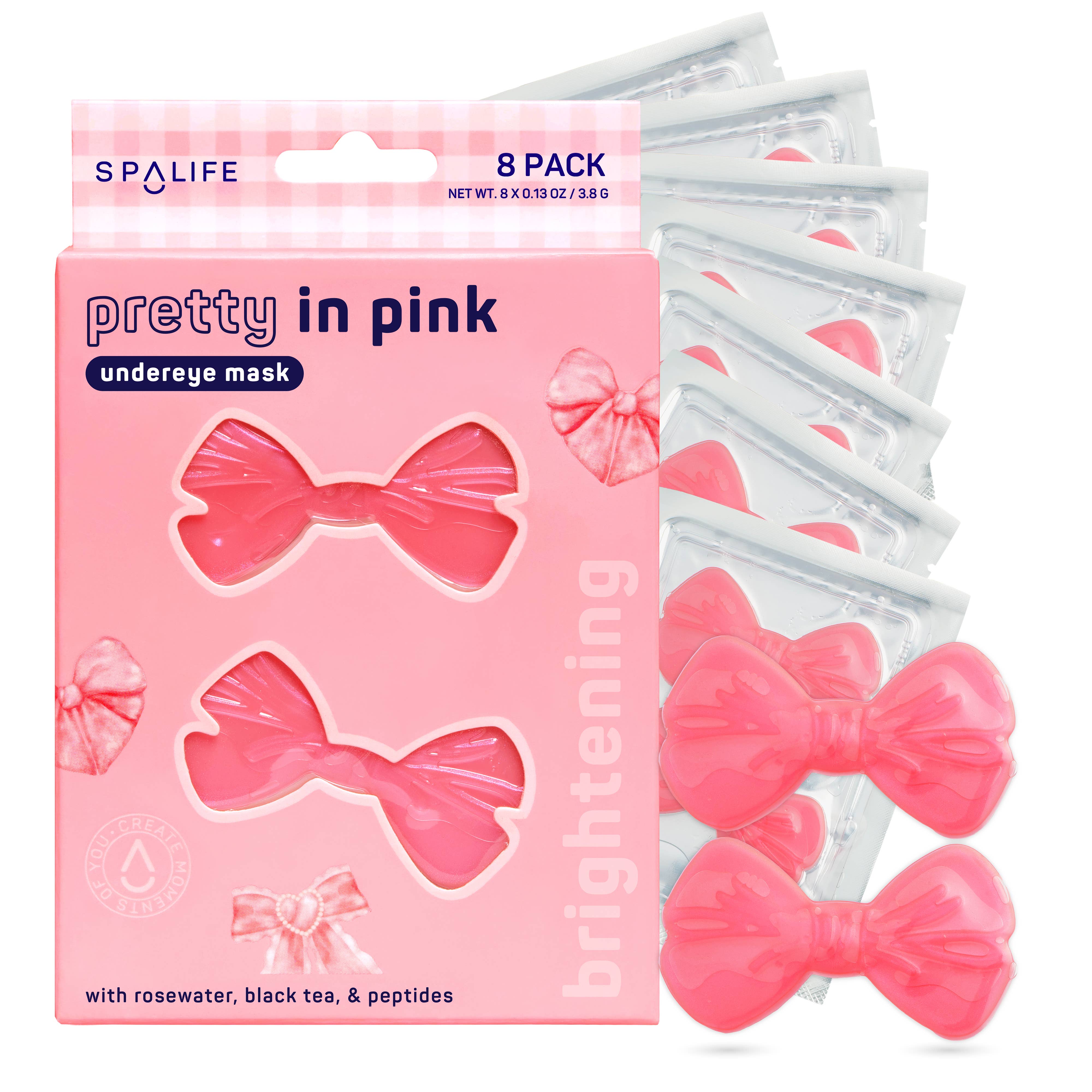 Patchs contour des yeux jolie en rose | Eau de rose, lot de 8