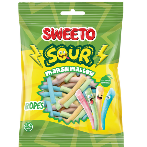 Sweeto Sour Marshmallow Ropes – Cordes Guîmauves Acidulées