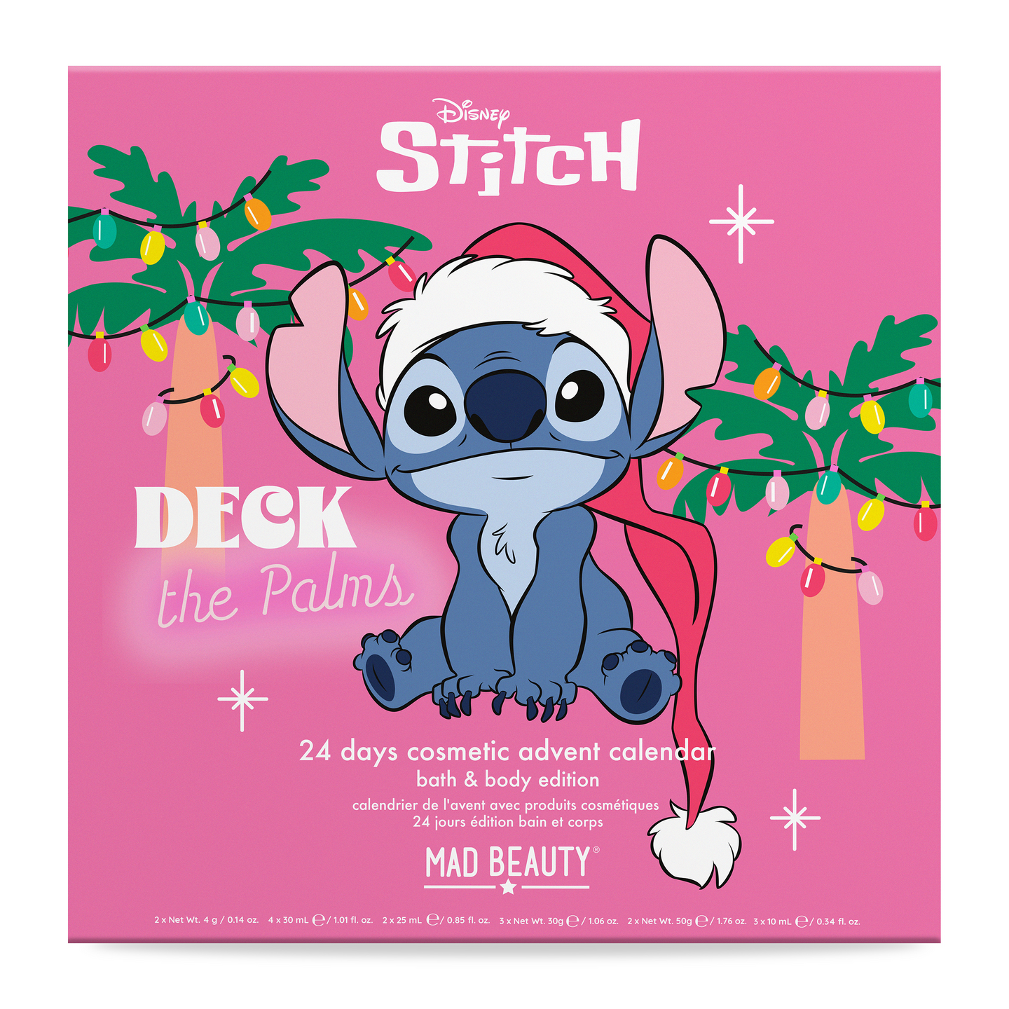 Calendrier de l'Avent Cosmétique Disney Stitch 24 Jours – Bath & Body « Deck the Palms »