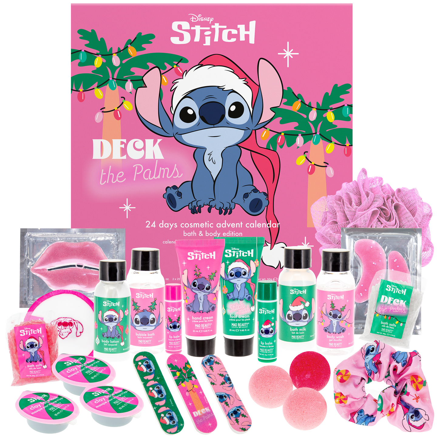 Calendrier de l'Avent Cosmétique Disney Stitch 24 Jours – Bath & Body « Deck the Palms »