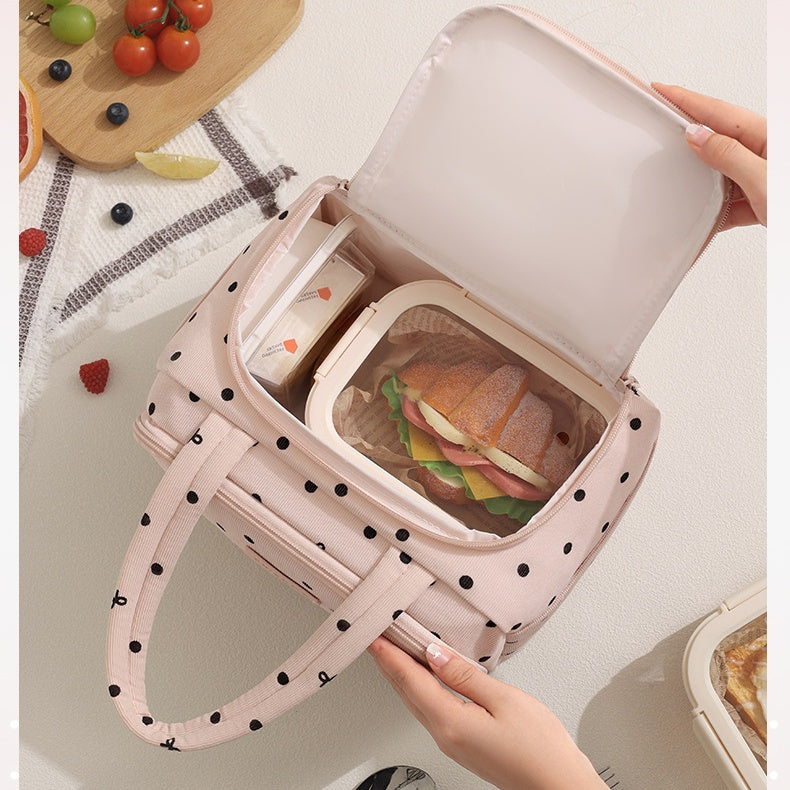 Sac à lunch isotherme Frische rose à pois – WANDF