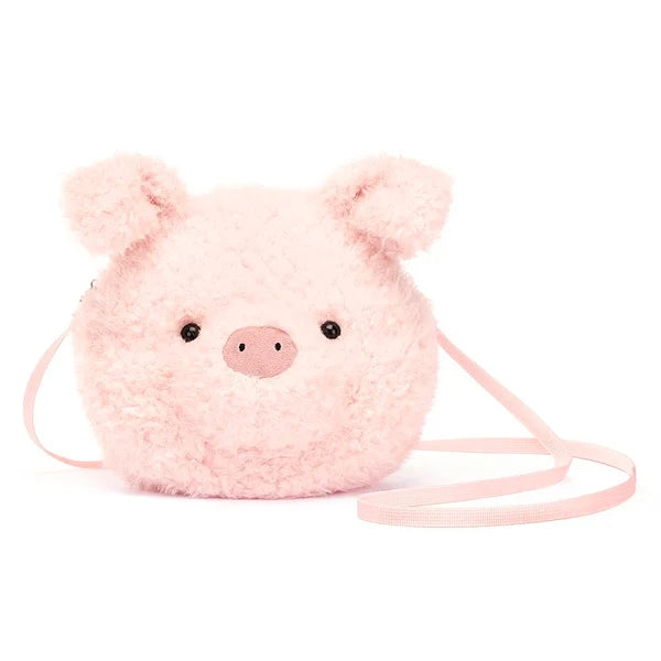 Jellycat Little Pig Bag – Sac à Bandoulière Cochon Rose