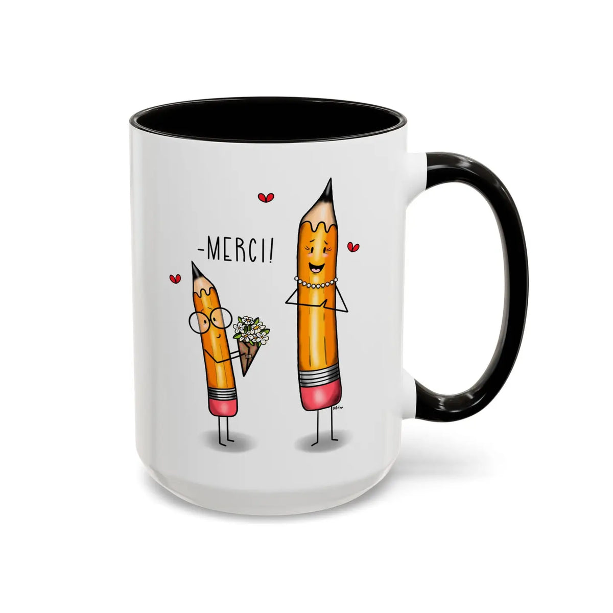 Tasse « Merci » pour prof – Crayons – Sardine Studio