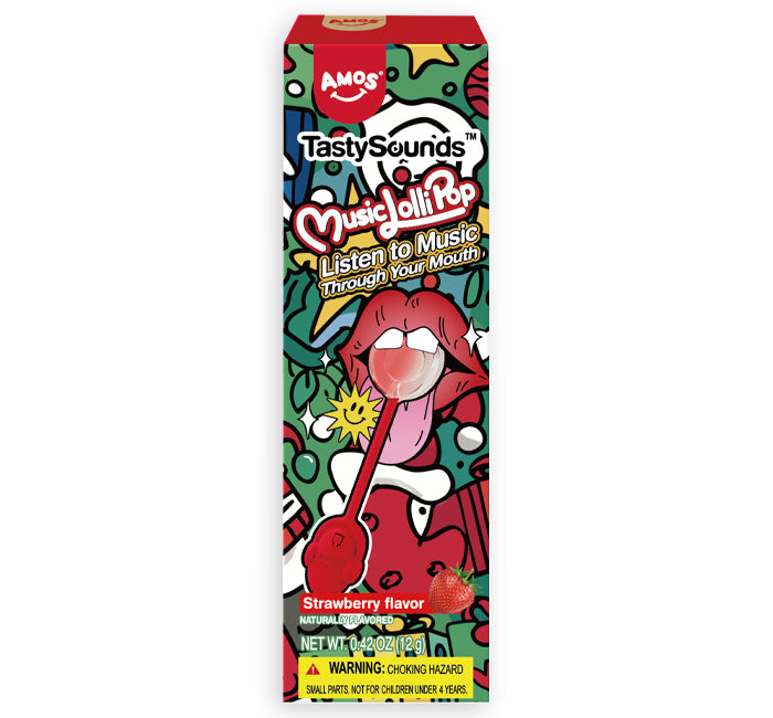 Suçon musical à la fraise – TastySounds Music Lolli Pop