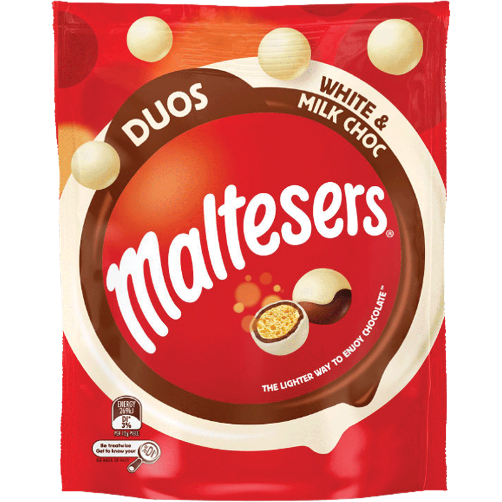 Maltesers Duos chocolat blanc et chocolat au lait – 120 g