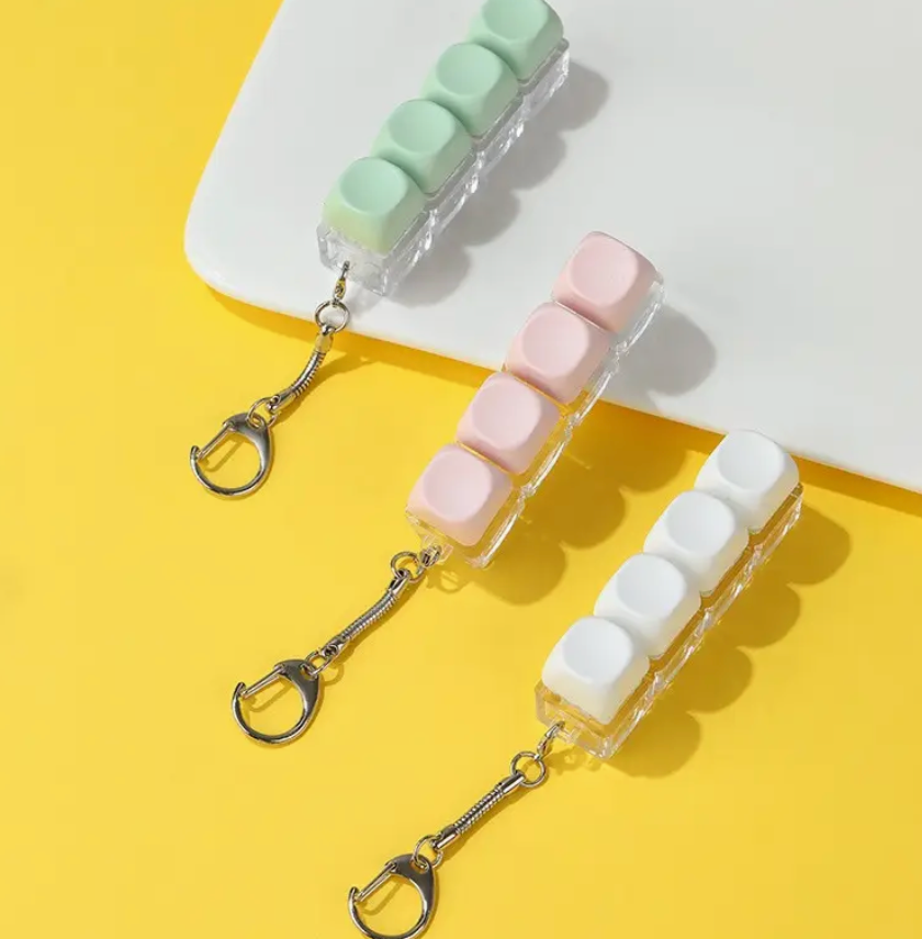 Porte-clé anti-stress clavier rose josslyn