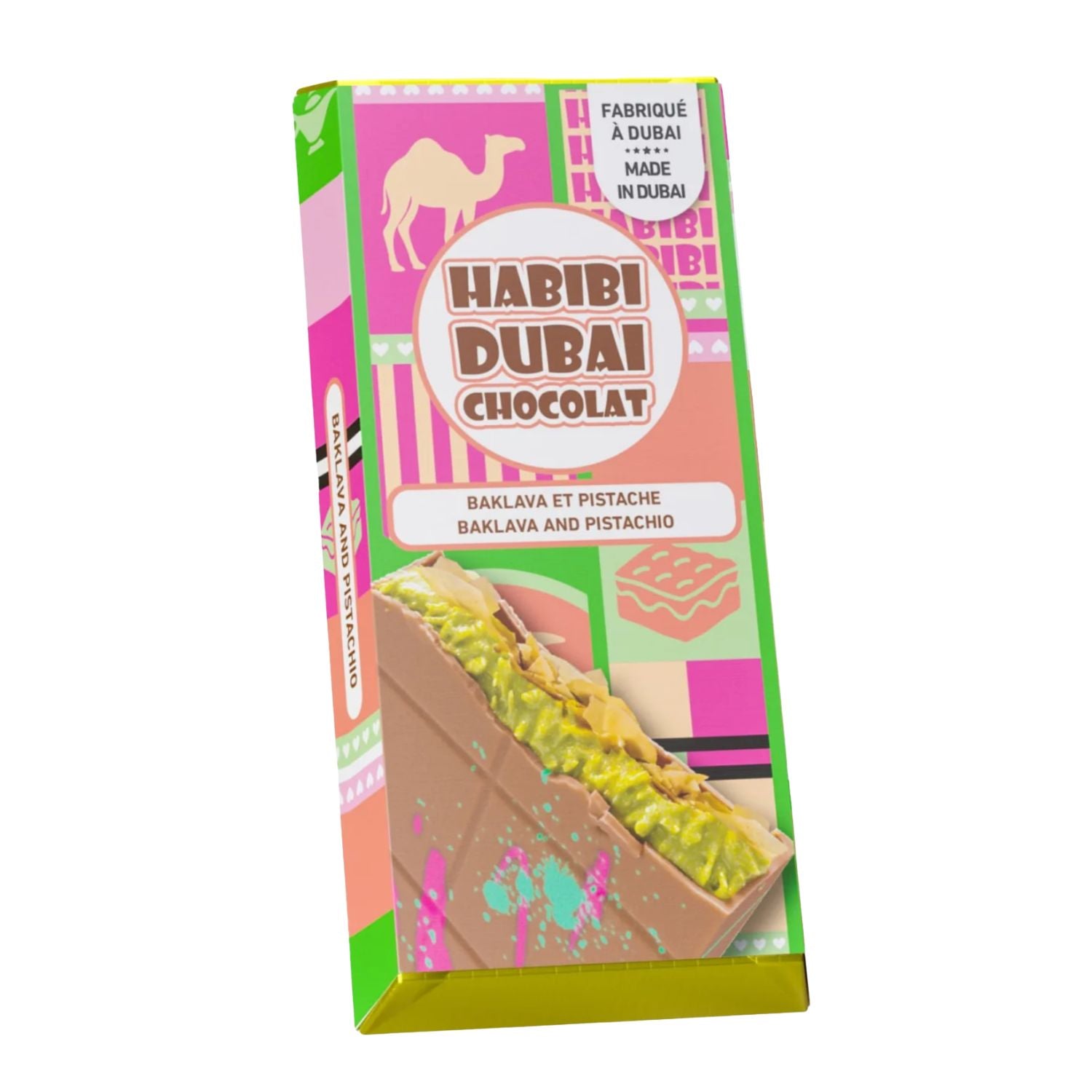 Chocolat Dubai Habibi - baklava et pistache