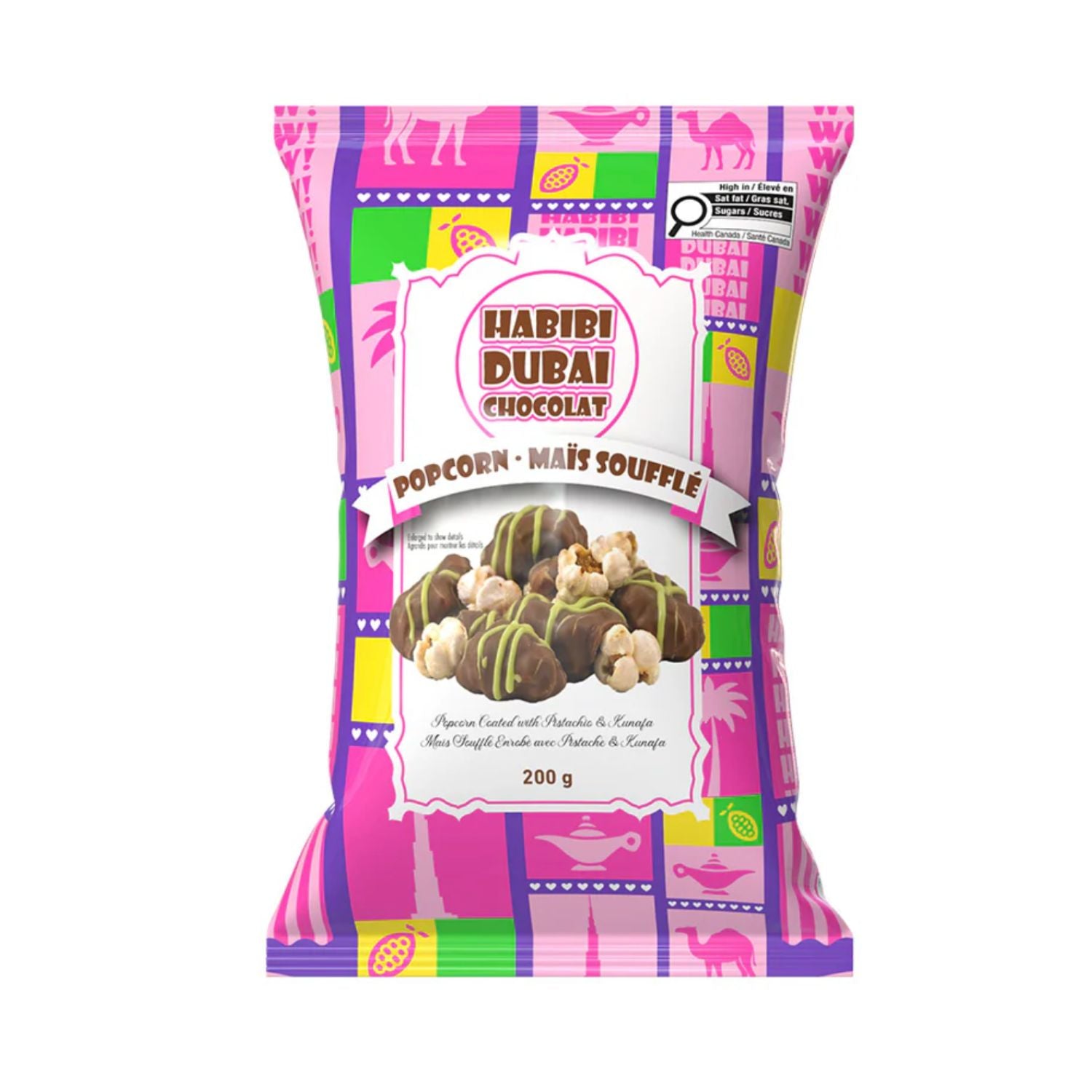 Habibi dubai chocolat – Popcorn pistache & kunafa