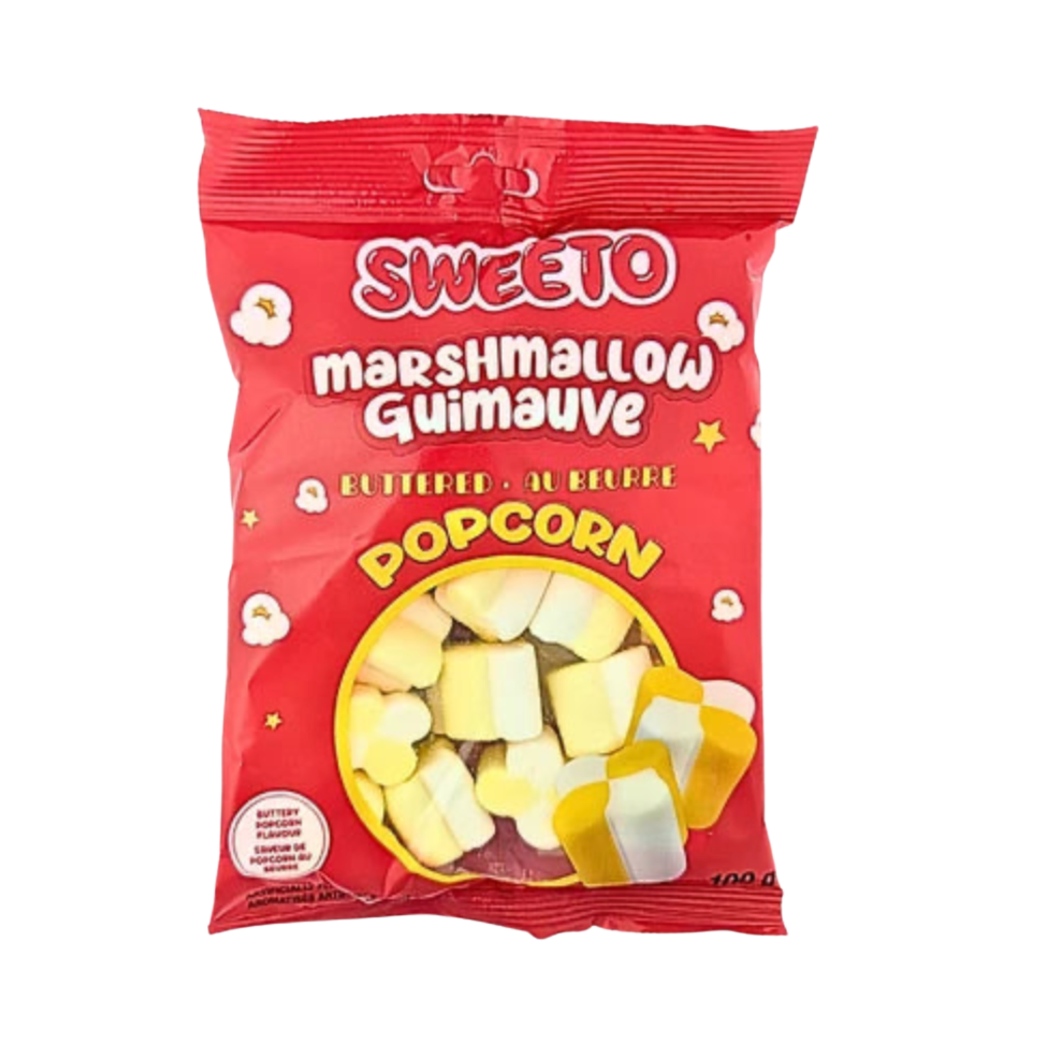 Sweeto Marshmallow Popcorn au Beurre – Guîmauves 100g