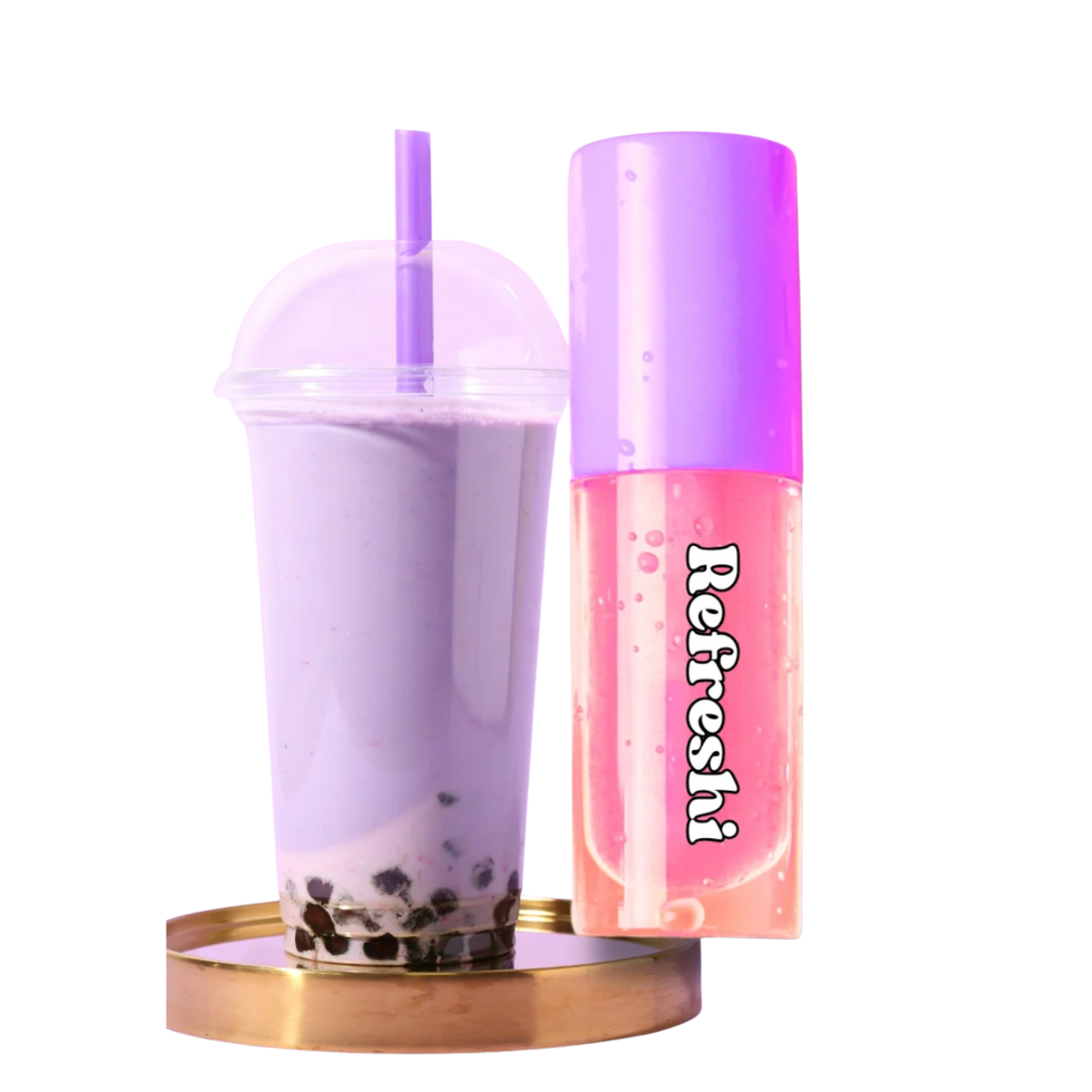 Huile à lèvres transparente Bubble Tea – Refreshi