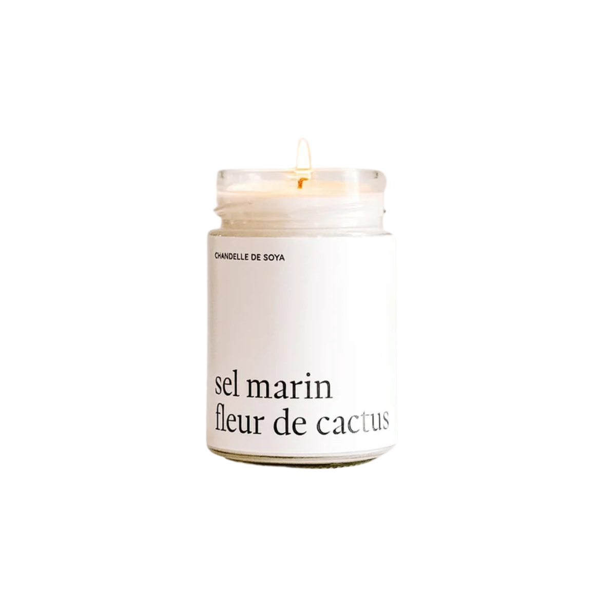 Chandelle de soya Sel marin et fleur de cactus – Marée