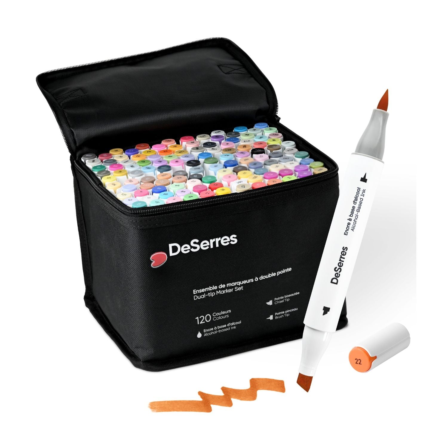 Ensemble de marqueurs - 120 Couleurs