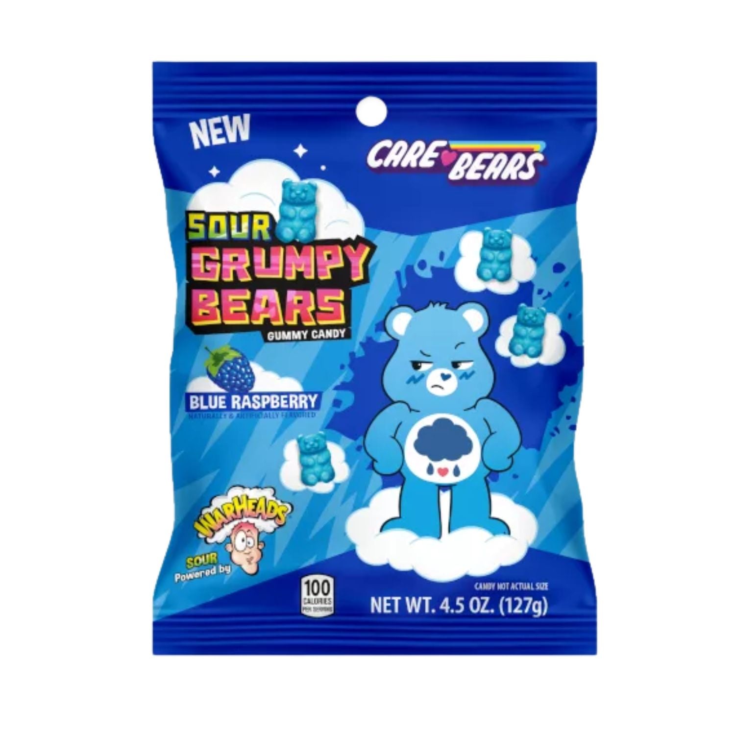 Warheads sour grumpy bears - Framboise bleu
