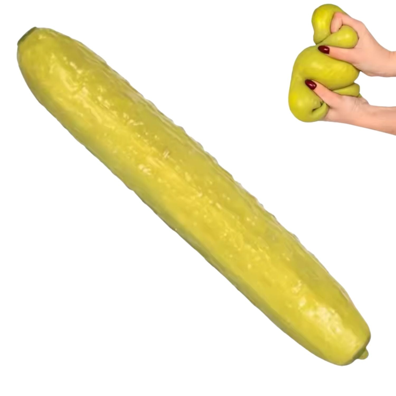 Concombre Squishy Géant – Jouet Anti-Stress Étirable