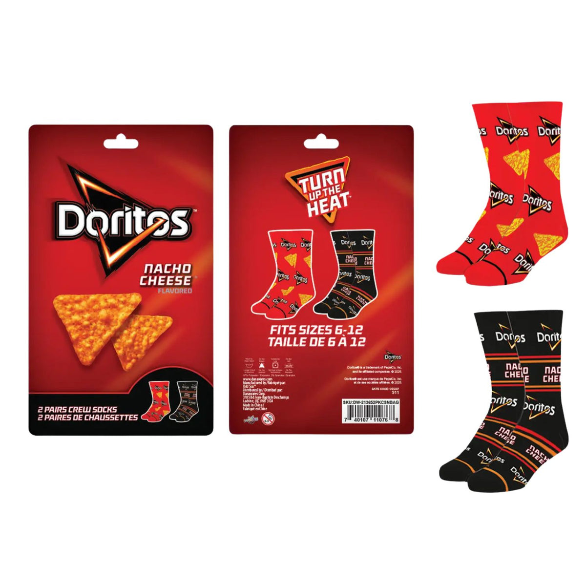 Bas Doritos Nacho Cheese – Ensemble de 2 paires