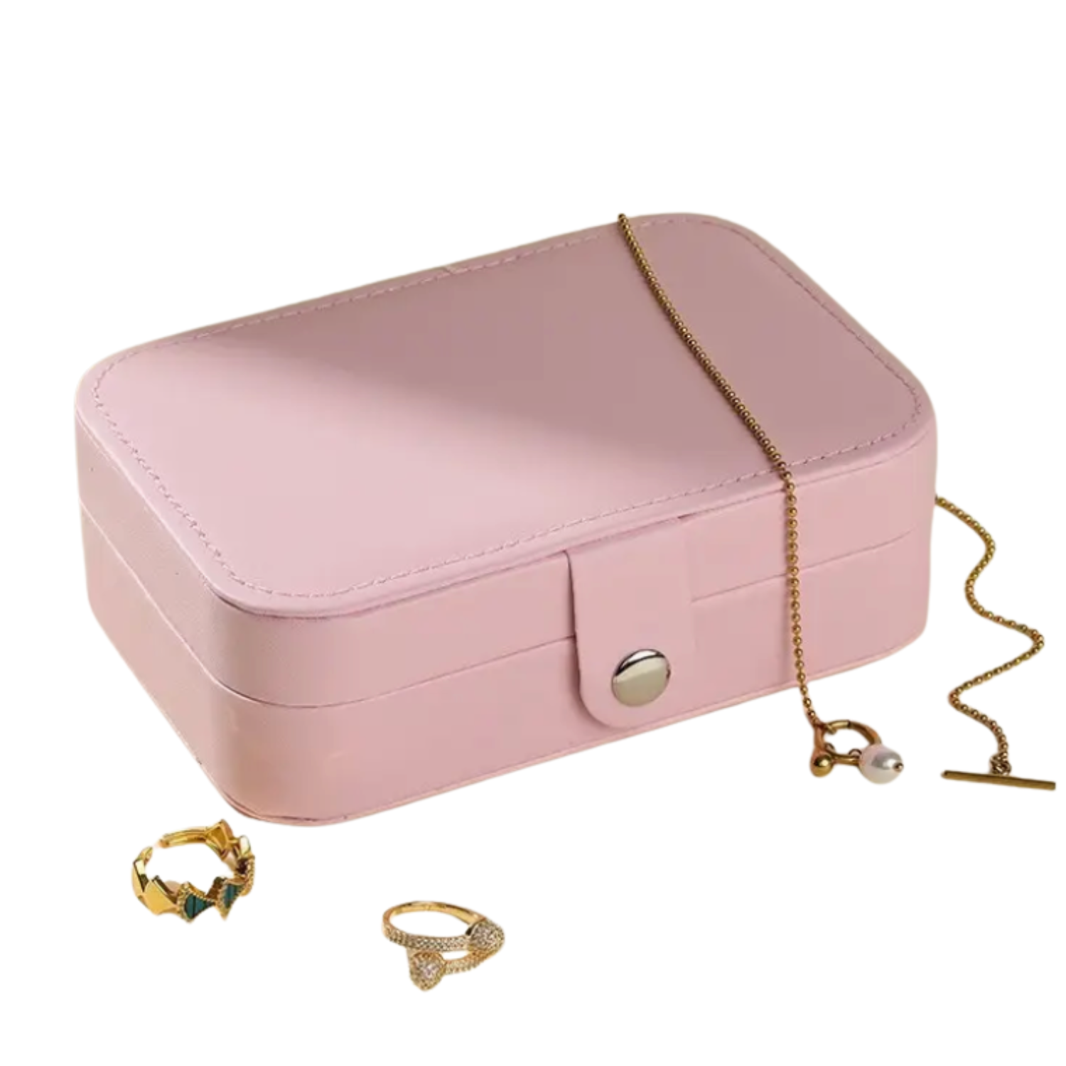 Étui à Bijoux de Voyage Rose Poudre — Josslyn