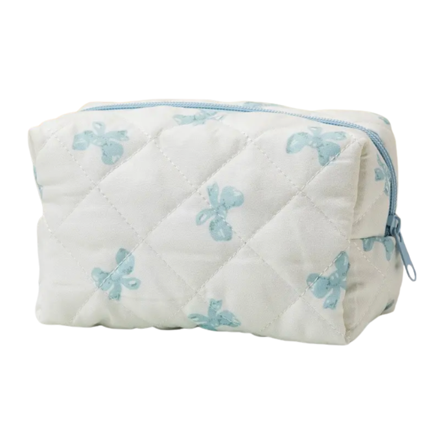 Trousse Cosmétique Matelassée Nœuds Bleus — Josslyn