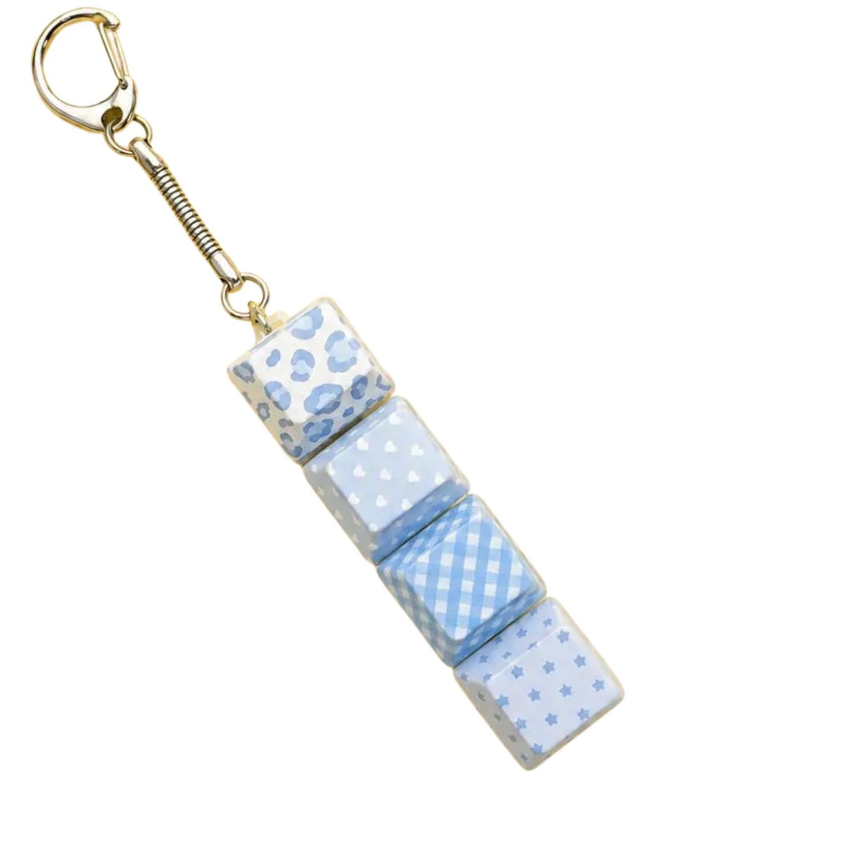 Porte-clés anti-stress clavier bleu à motifs – Josslyn