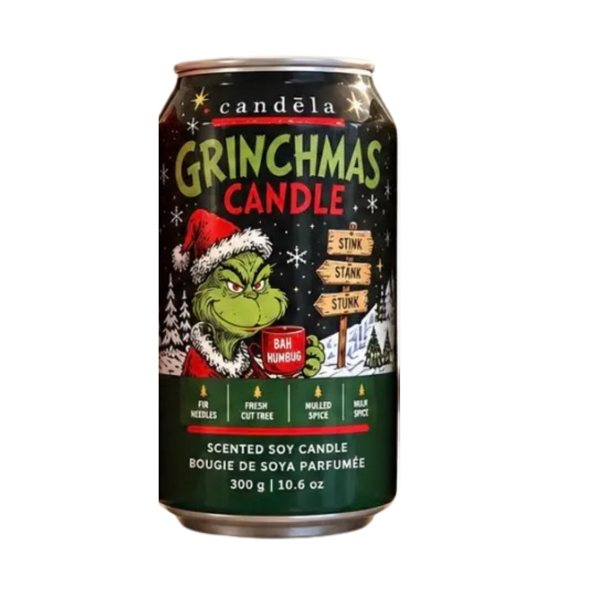 Bougie cocktail Grinchmas canette de boisson