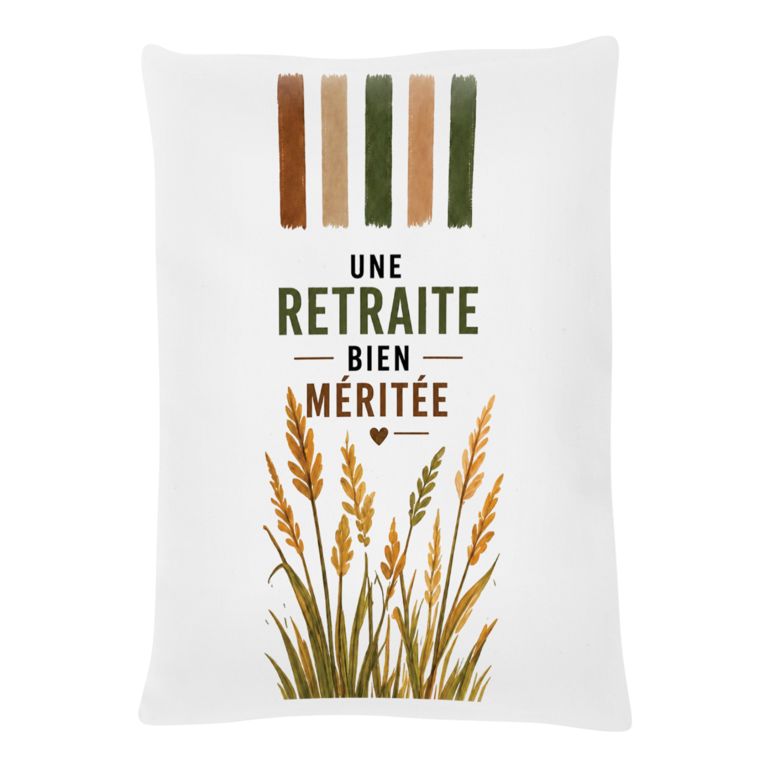 Coussin « Une Retraite Bien Méritée » — Fabrique Champêtre