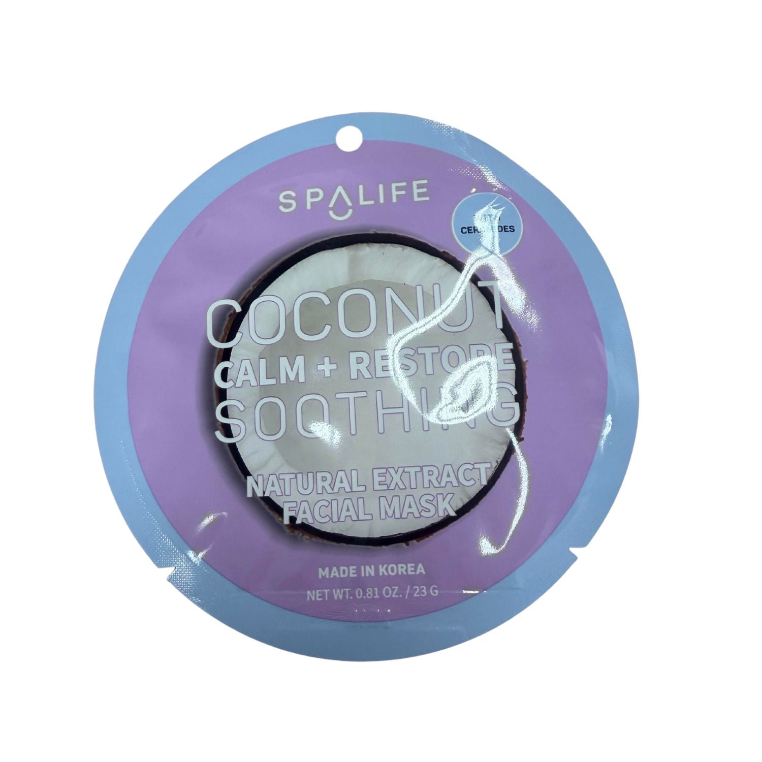 Masque facial apaisant à la noix de coco & céramides | SPA LIFE