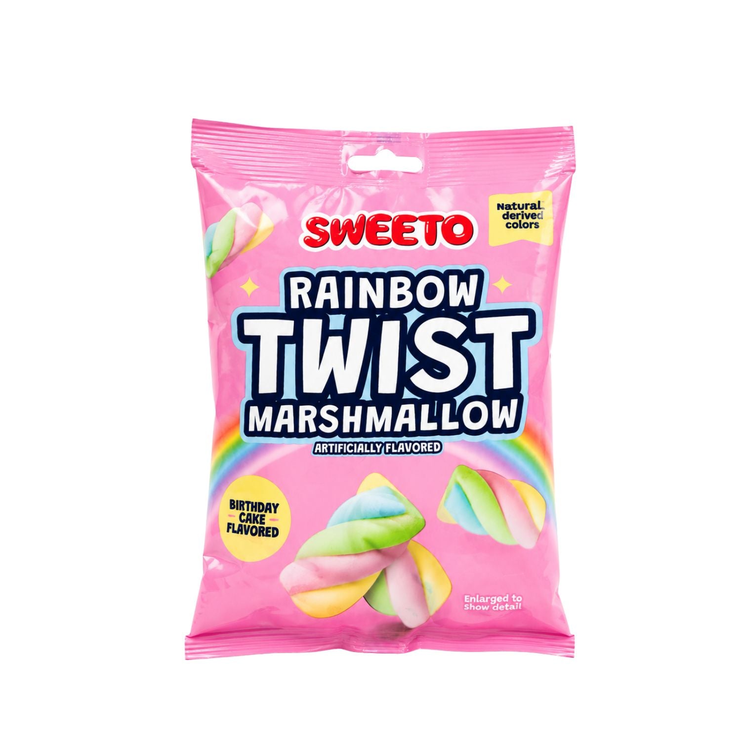 Sweeto Rainbow Twist Marshmallow – Guîmauve torsadée colorée