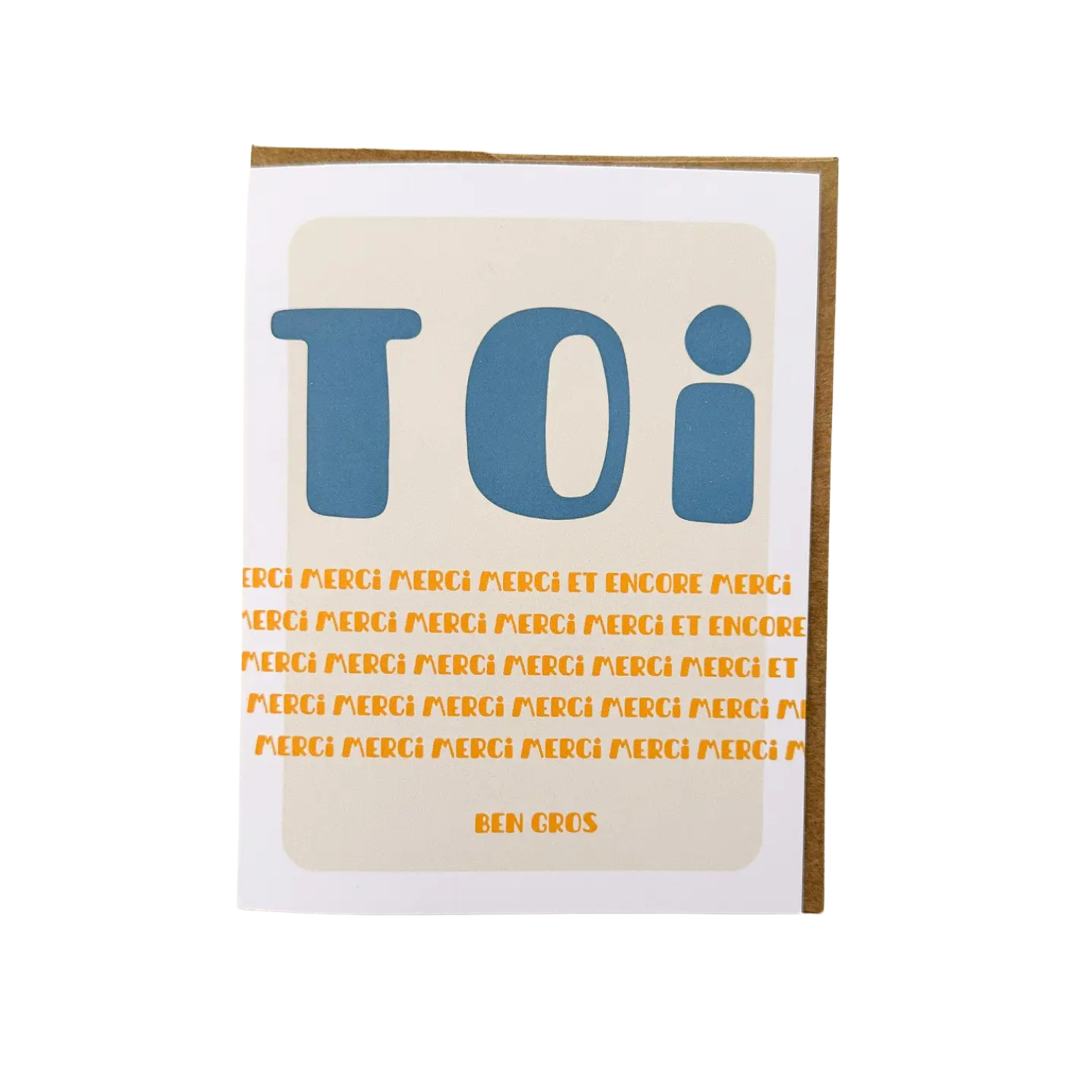 Carte - Toi merci et encore merci ben gros