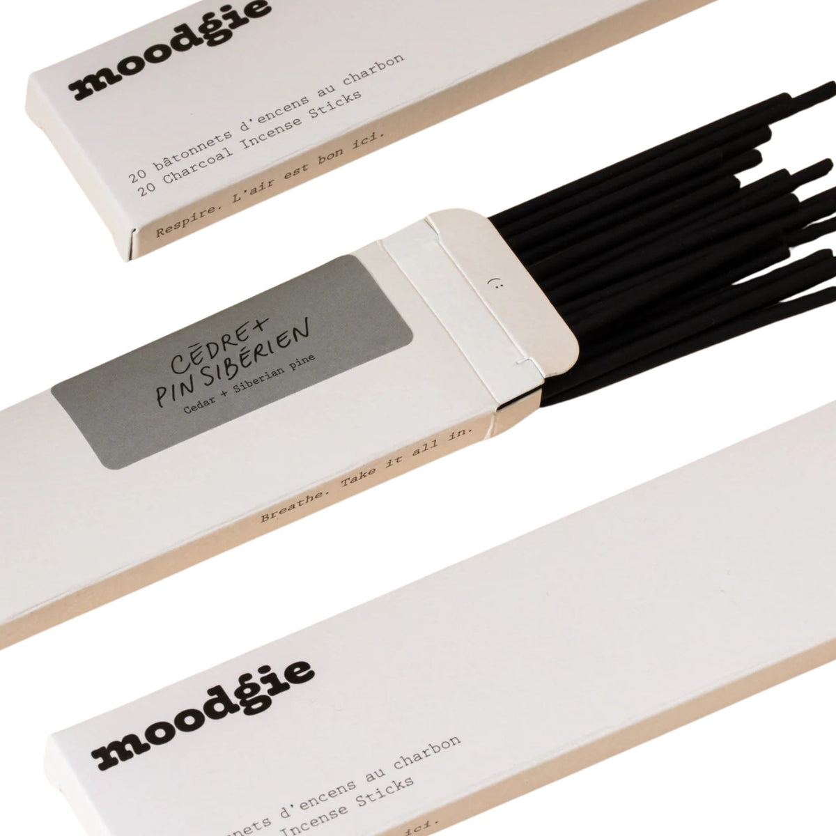 Moodgie – Encens au charbon Cèdre + Pin sibérien – 20 bâtonnets