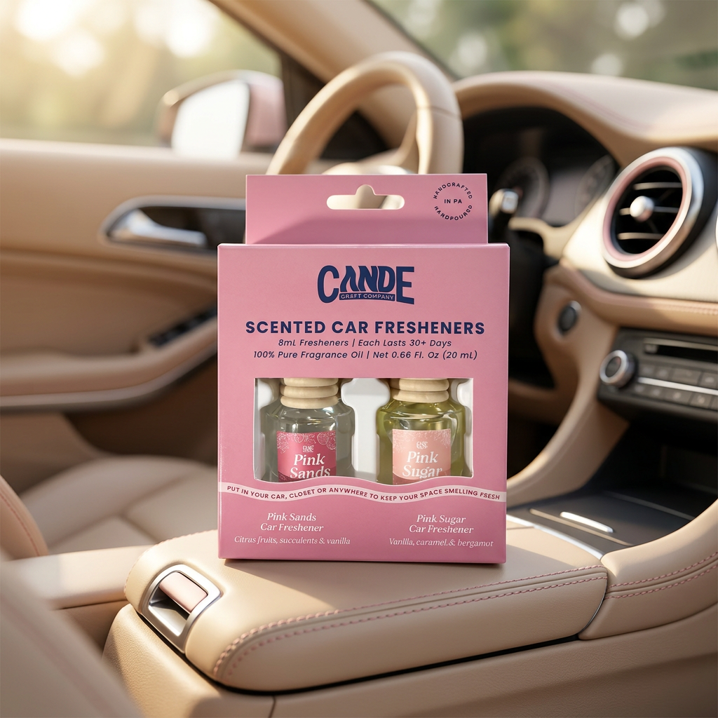 Duo de désodorisants pour voiture Pink Sands et Pink Sugar – CE Craft Co