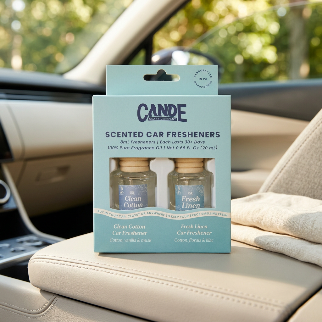 Duo de désodorisants pour voiture Coton propre et Linge frais – CE Craft Co