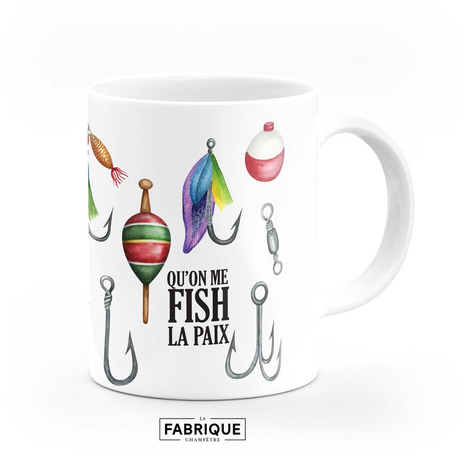 Tasse « Qu'on me Fish la Paix » — Fabrique Champêtre