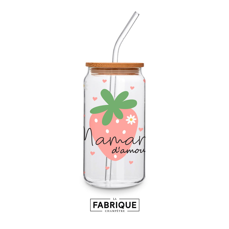 Bara verre 16 oz. maman d'amour fabrique