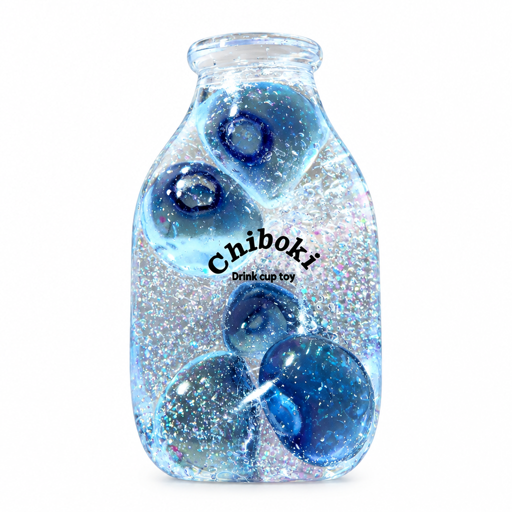 Squidhy anti-stress bouteille myrtille squishyverse