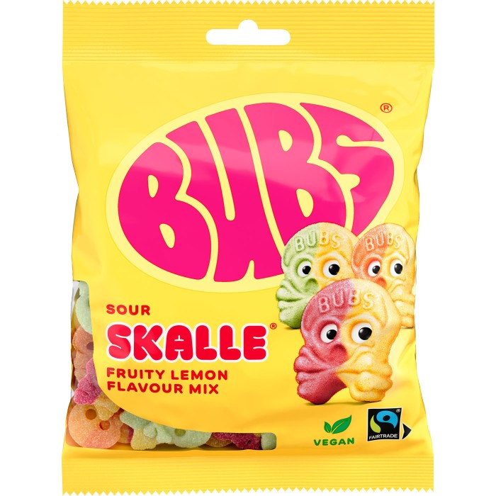 Bonbons BUBS Sour Skalle aux fruits et au citron
