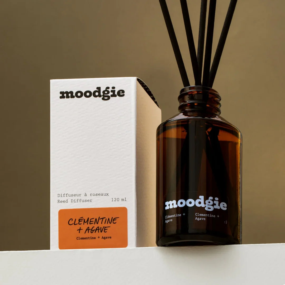 Moodgie – Diffuseur à roseaux Clémentine + Agave – 120 ml