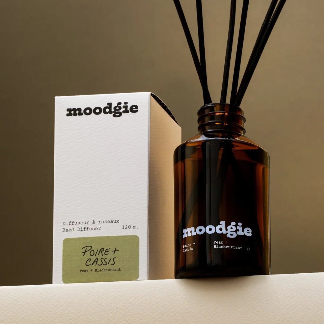Moodgie – Diffuseur à roseaux Poire + Cassis – 120 ml