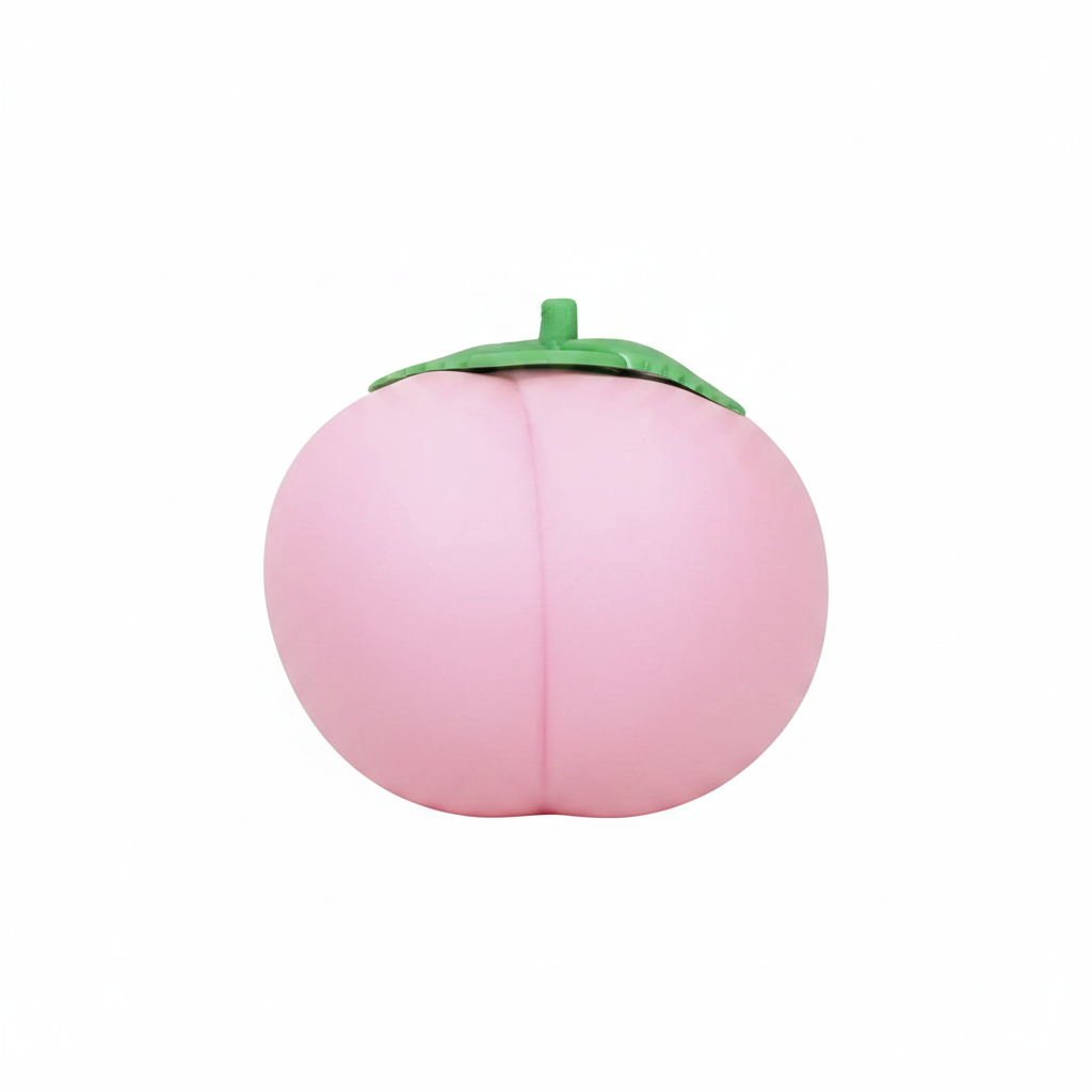 Jumbo Squishy Pêche Rose 6 po fond blanc