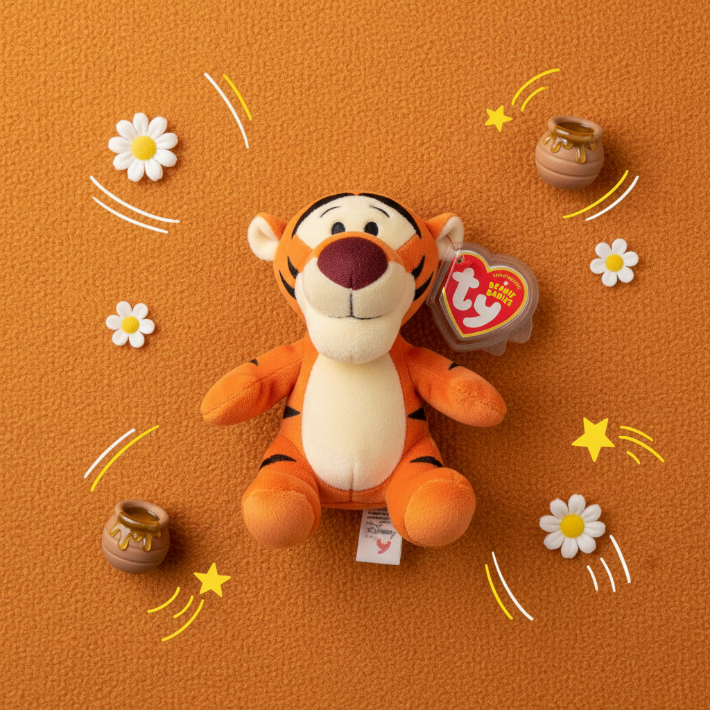 TY Tigger Beanie Babies Disney peluche tigre orange lifestyle kawaii