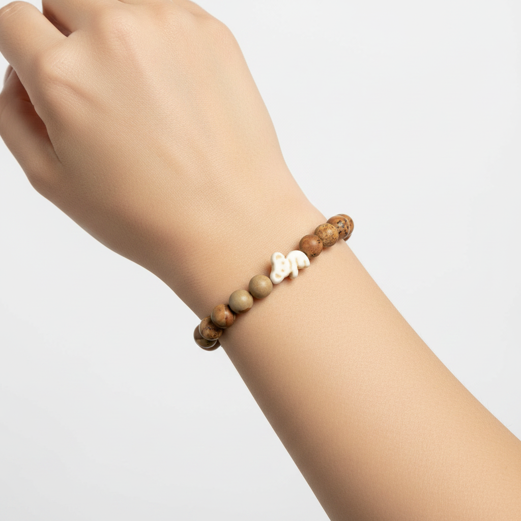 Bracelet Fahlo Koala Dune porté au poignet