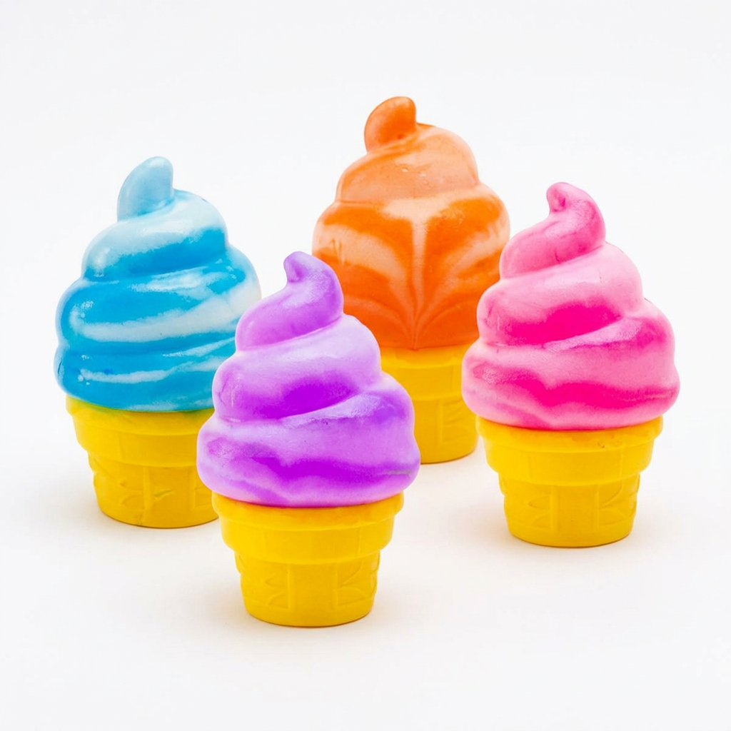 Différentes couleurs de jouets crème glacée Ricochet, vendus à l’unité en couleur aléatoire