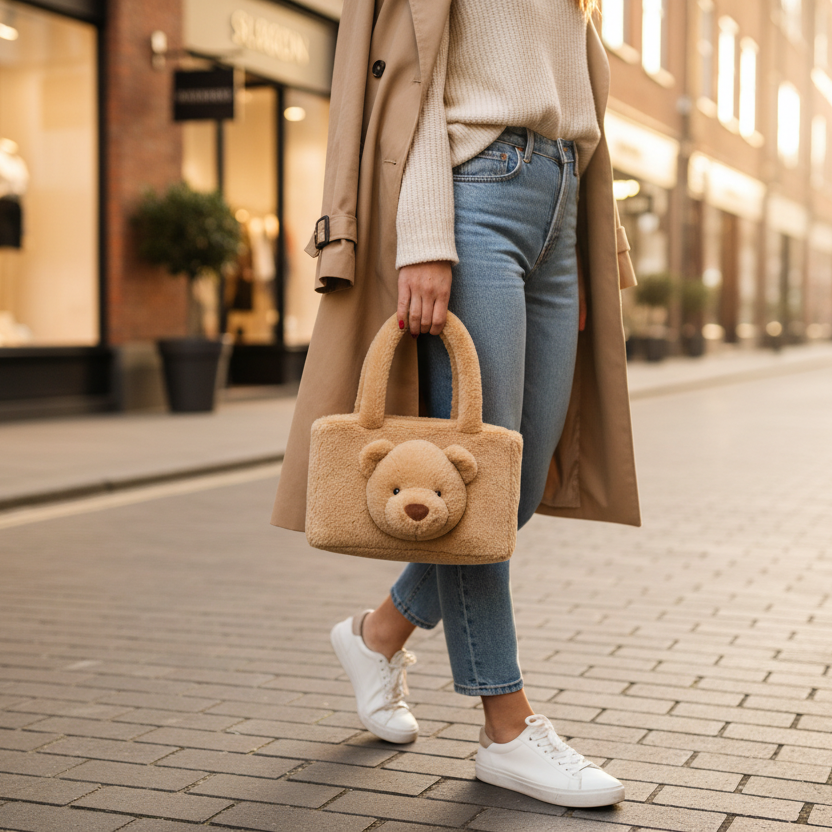 Bourse Smudge Ours – ambiance street style tendance lumière dorée