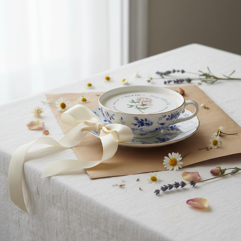 Tasse Bougie Dot & Lil – Pivoine & Feuille d'Olivier