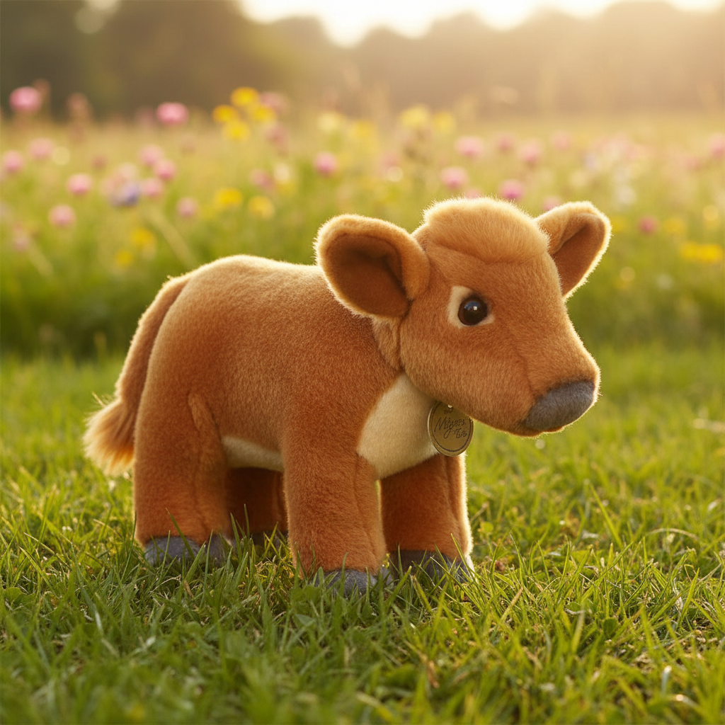Veau Jersey peluche Aurora Miyoni - décor prairie ensoleillée fleurs sauvages