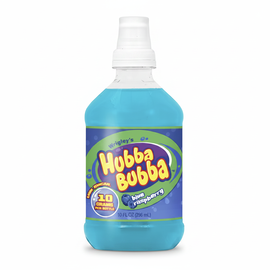 Hubba Bubba Boisson Framboise Bleue 296 ml fond blanc