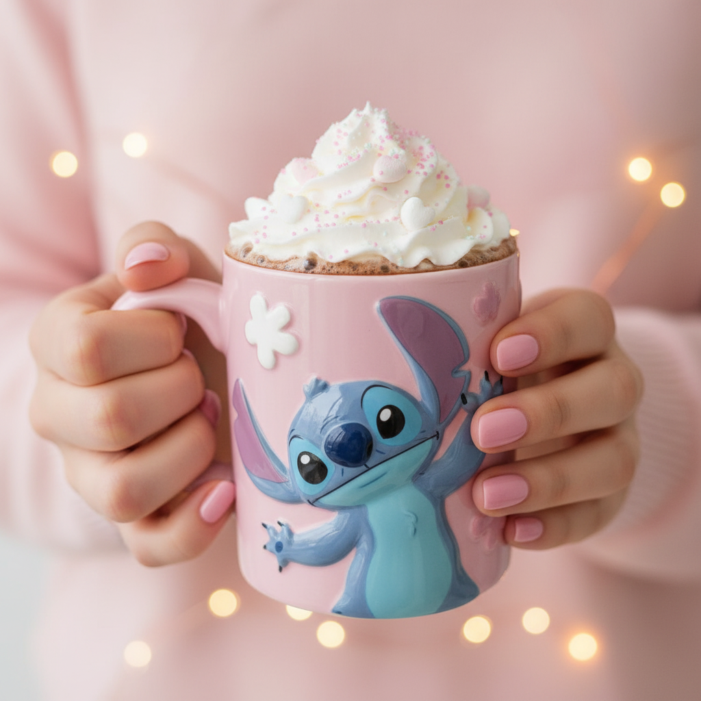 Tasse céramique embossée – Stitch & Angel | Disney