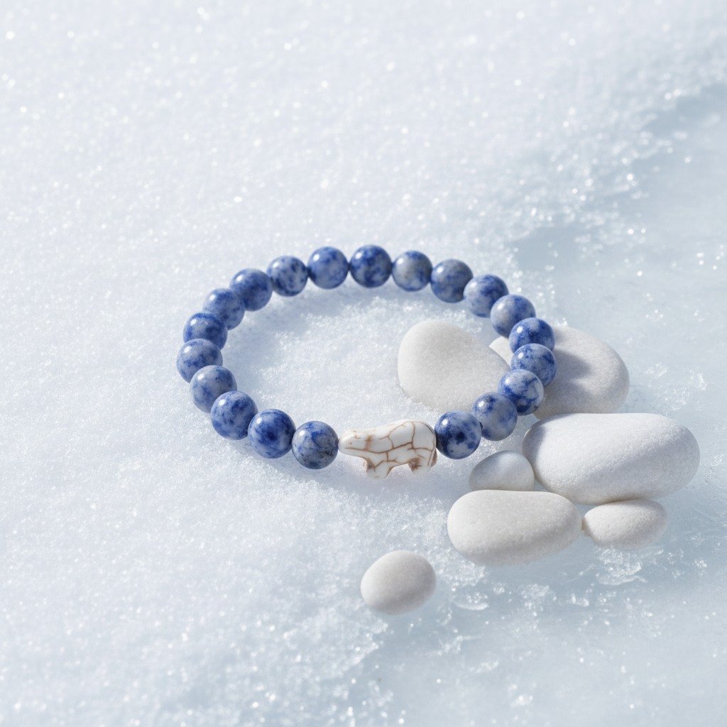 Bracelet Fahlo Ours Polaire Igloo White sur surface enneigée