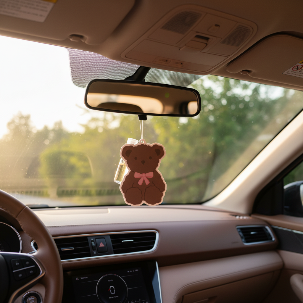 Diffuseur voiture ourson chocolat Alarocque lifestyle rétroviseur