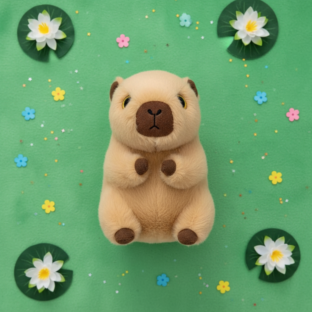 TY Lara Capybara Beanie Boos peluche beige lifestyle zen kawaii